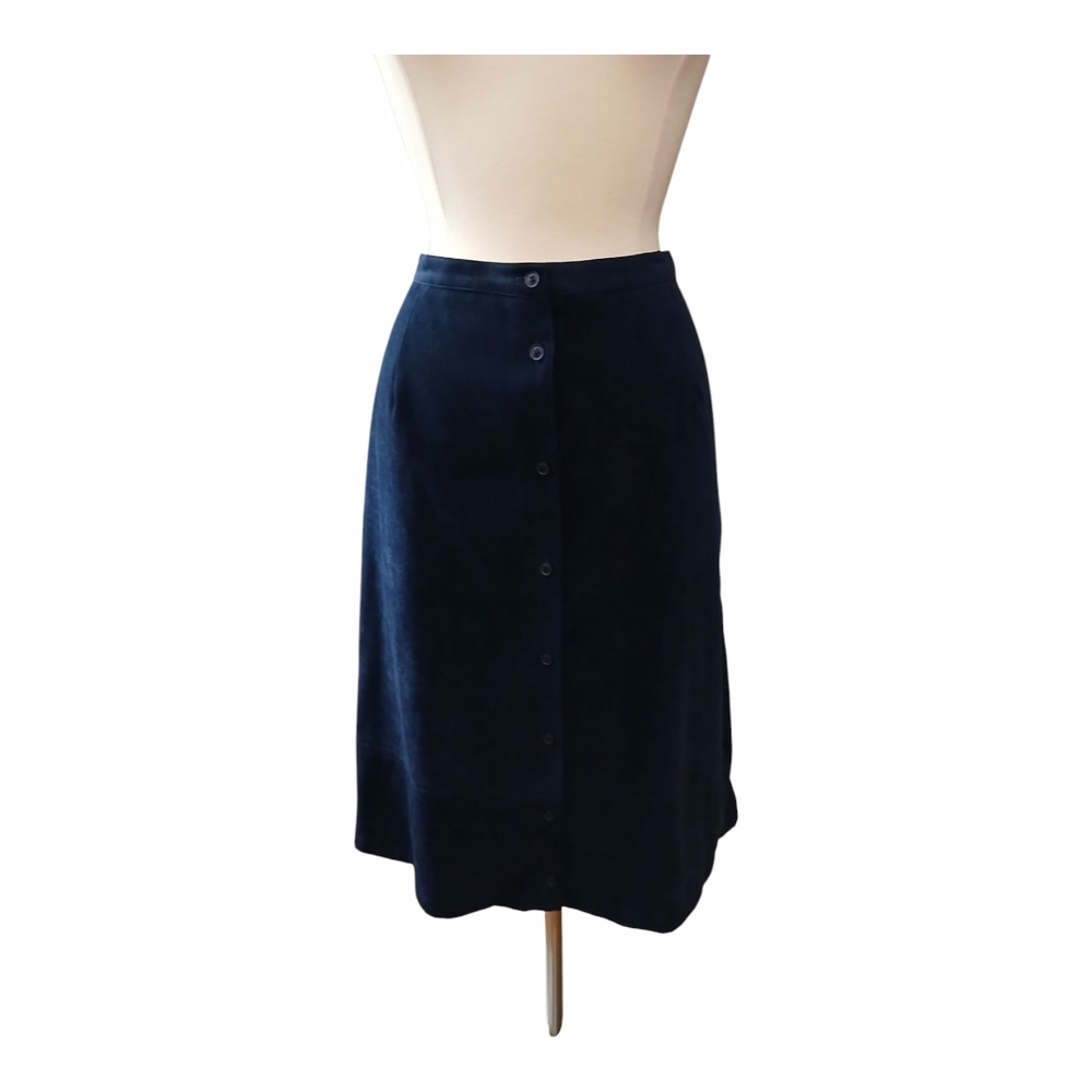 C•L•C | Navy Corduroy Midi A-Line Skirt Size 16